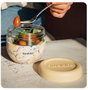 QUOKKA Tartera Térmica con Funda Protectora de Silicona, Diseño Vintage Floral, 770 ml, Recipiente de Comida para Llevar