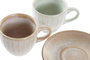 DKD Home Decor Conjunto de taza y platillo de Gres Greature 1, 90ml, Surtido de 2 unidades