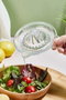Hermia Exprimidor de Limón de Vidrio Transparente - Herramienta de Cocina para Exprimir Cítricos