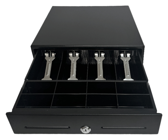 Premier 410-HQ B Cajón de efectivo automático y manual Negro