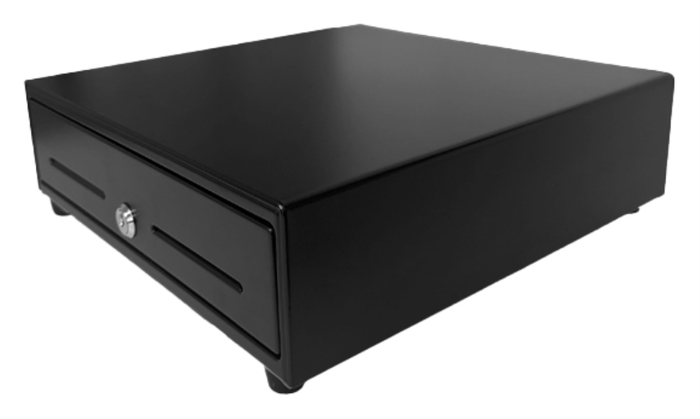 Premier 410-HQ B Cajón de efectivo automático y manual Negro
