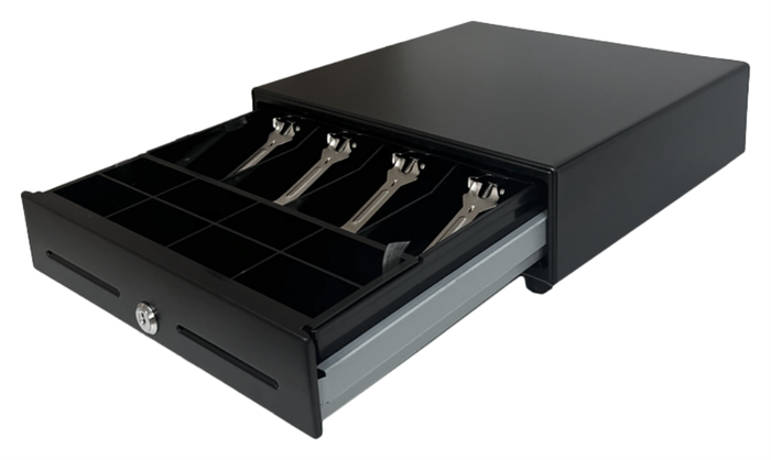 Premier 410-HQ B Cajón de efectivo automático y manual Negro