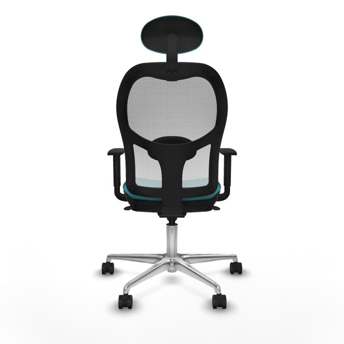 PIQUERAS Y CRESPO Silla de oficina Jorquera con mecanismo Sincro, Tela Turquesa y Malla Blanca PIQUERAS Y CRESPO Silla de oficina Jorquera con mecanismo Sincro, Tela Turquesa y Malla Blanca