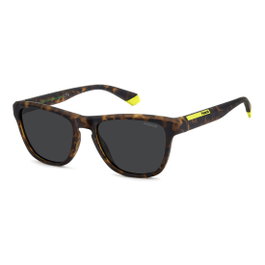 Polaroid PLD-2168-S-B0Q Gafas de sol para hombre con lentes grises y montura marrón