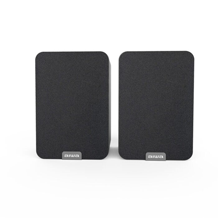 Aiwa ASP-A200 Altavoces Estéreo 2.0 Inalámbricos con Bluetooth 5.0, 25W RMS, para Mesa, Rango de Frecuencia 40-20000 Hz, Color Negro