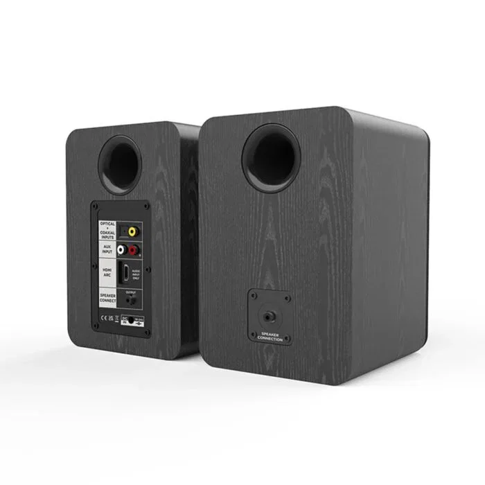 Aiwa ASP-A200 Altavoces Estéreo 2.0 Inalámbricos con Bluetooth 5.0, 25W RMS, para Mesa, Rango de Frecuencia 40-20000 Hz, Color Negro