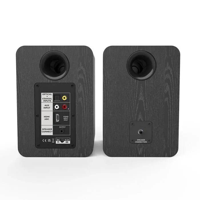 Aiwa ASP-A200 Altavoces Estéreo 2.0 Inalámbricos con Bluetooth 5.0, 25W RMS, para Mesa, Rango de Frecuencia 40-20000 Hz, Color Negro