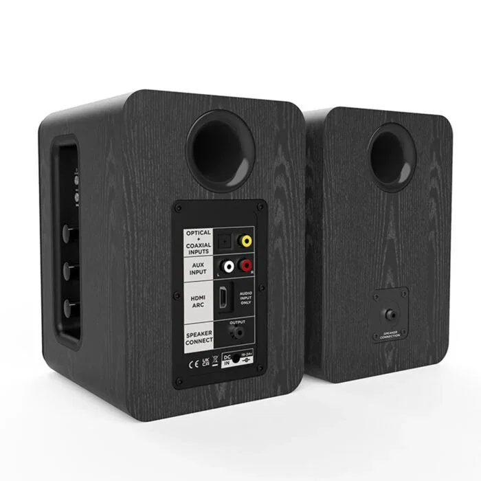Aiwa ASP-A200 Altavoces Estéreo 2.0 Inalámbricos con Bluetooth 5.0, 25W RMS, para Mesa, Rango de Frecuencia 40-20000 Hz, Color Negro