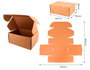 Innspiro Pack de 25 cajas de cartón Kraft automontables 187x137x84mm