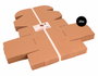 Innspiro Pack de 25 cajas de cartón Kraft automontables 187x137x84mm
