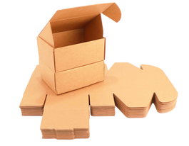 Innspiro Pack de 25 cajas de cartón Kraft automontables 187x137x84mm