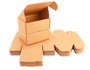 Innspiro Pack de 25 cajas de cartón Kraft automontables 187x137x84mm