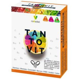 NOVADIET Tantovit 30 Comp. Complemento Alimenticio con Vitaminas, Minerales y Nootrópicos para Disminuir Cansancio y Fatiga