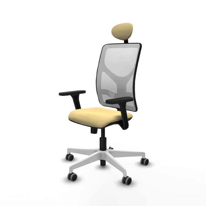PIQUERAS Y CRESPO Silla de oficina Motilla con mecanismo Sincro, Crema y Blanco PIQUERAS Y CRESPO Silla de oficina Motilla con mecanismo Sincro, Crema y Blanco