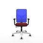 PIQUERAS Y CRESPO Silla de oficina Motilla Granate y Azul
