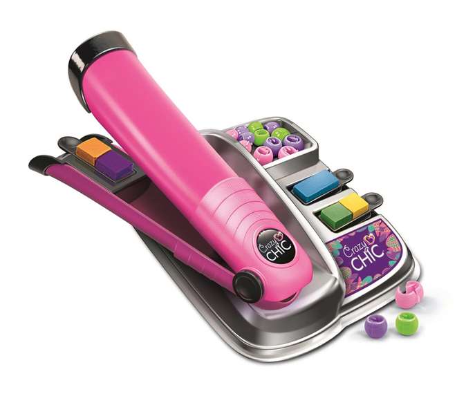 Clementoni Fashion Crazy Chic Juego de Peluquería con Plancha de Pelo 28,5x22,5x6cm