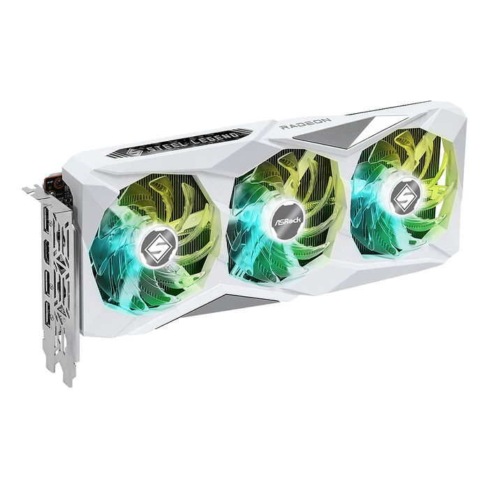 ASRock Radeon RX 7600 Steel Legend OC White Edition Tarjeta Gráfica 8GB GDDR6 con 3 Ventiladores