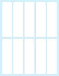 Tico E-7521 Paquete 10 Hojas Etiquetas Blancas Permanentes Rectangulares 75x21 mm Mate Universal