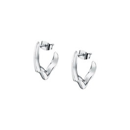 Trussardi Pendientes T-DESIGN EARR HOOP IRREGULAR SS Ø2CM Gris