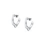 Trussardi Pendientes T-DESIGN EARR HOOP IRREGULAR SS Ø2CM Gris