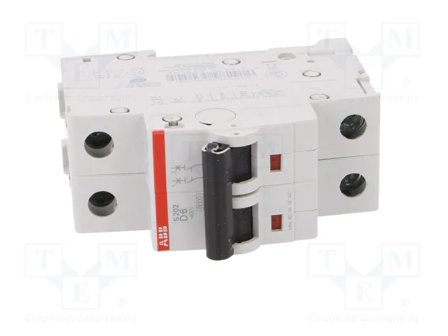 ABB Interruptor magnetotérmico S200 6A 2 polos 6kA ABB Interruptor magnetotérmico S200 6A 2 polos 6kA