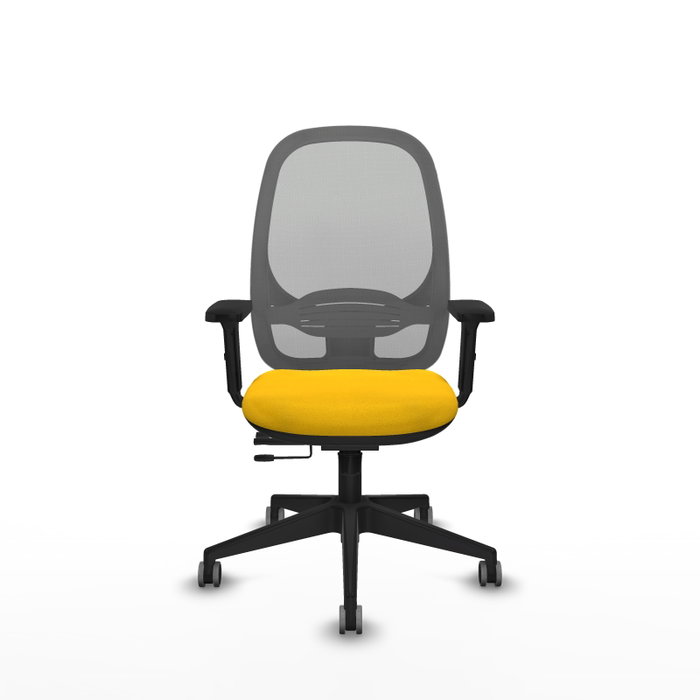 PIQUERAS Y CRESPO Silla de oficina Cilanco con mecanismo Sincro/Traslack, Amarillo y Gris PIQUERAS Y CRESPO Silla de oficina Cilanco con mecanismo Sincro/Traslack, Amarillo y Gris