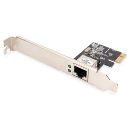 Digitus DN-10130-1 Tarjeta de red Gigabit Ethernet PCI Express Negro