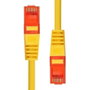 ProXtend Cable Ethernet CAT6 U/UTP 75 cm Amarillo, 4 Pares de Cobre 100%, Conector de 50 Micrones de Oro, Manto LSZH para Red y PoE+
