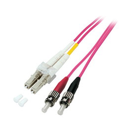 GoodConnections Patchkabel LWL Duplex OM4 LC/ST 2m Violeta