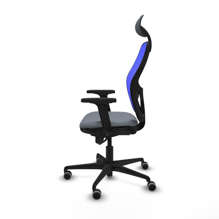 PIQUERAS Y CRESPO Silla de oficina Jorquera con mecanismo sincro, tela gris y malla azul