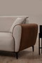 Atelier Del Sofa Sofá 1 Plaza Beige y Canela 100x85x85 cm