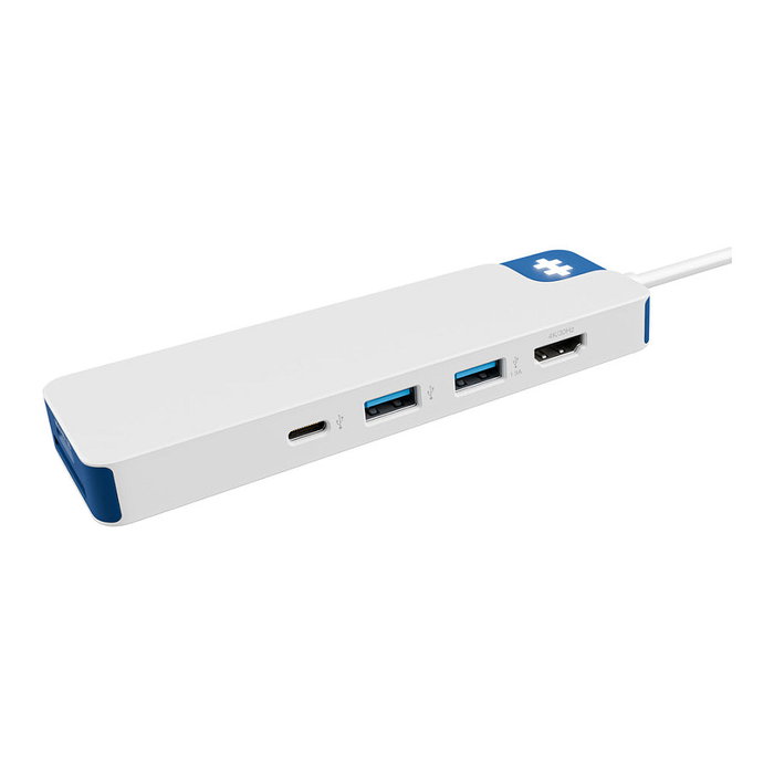 Targus HyperDrive Flex HD4102BUGL Hub USB-C de 8 puertos, Azul y Blanco