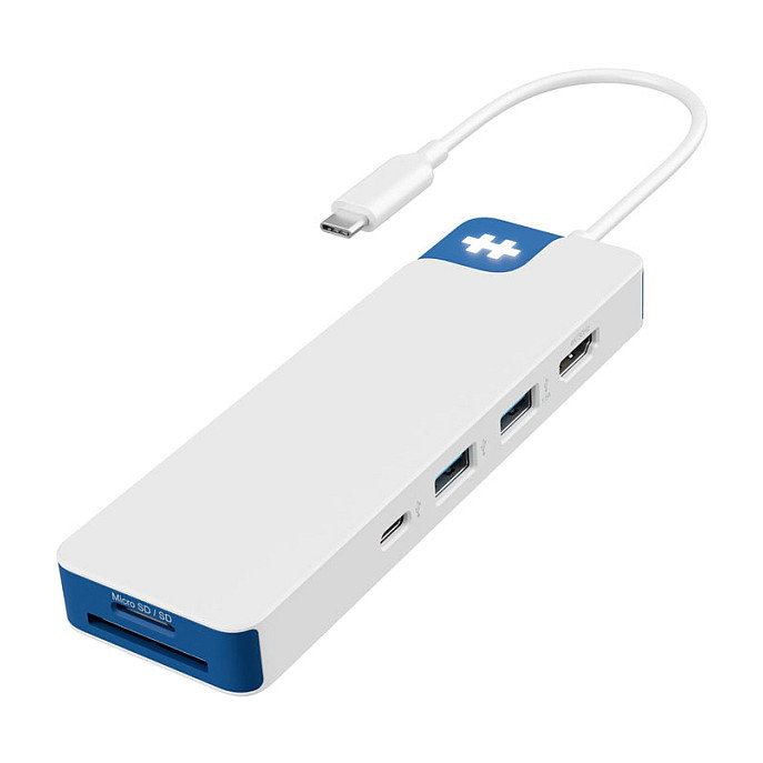 Targus HyperDrive Flex HD4102BUGL Hub USB-C de 8 puertos, Azul y Blanco