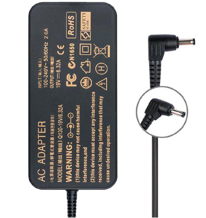 CoreParts Adaptador de alimentación Gaming para Asus 120W 19V 6.32A Plug:5.5*2.5 Incluye cable de alimentación EU para Asus ROG GL551JW, VivoBook CoreParts Adaptador de alimentación Gaming para Asus 120W 19V 6.32A Plug:5.5*2.5 Incluye cable de alimentación EU para Asus ROG GL551JW, VivoBook