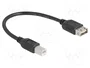DeLOCK 81528 Cable USB 2.0 de USB Tipo-B macho a USB Tipo-A hembra, 0,2 m