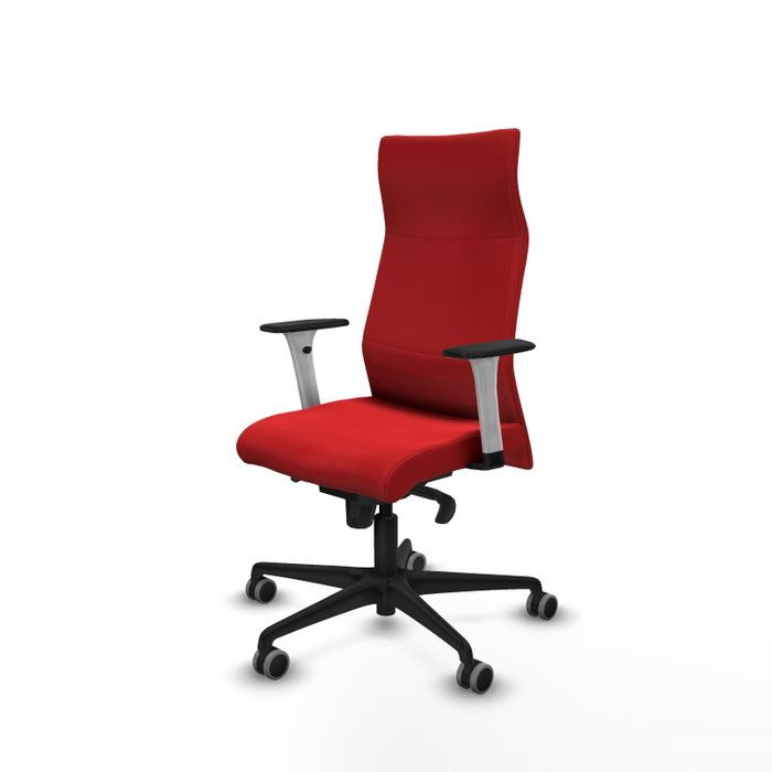PIQUERAS Y CRESPO Sillón Albacete Rojo con Mecanismo Sincro y Similpiel