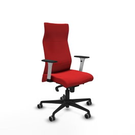 PIQUERAS Y CRESPO Sillón Albacete Rojo con Mecanismo Sincro y Similpiel