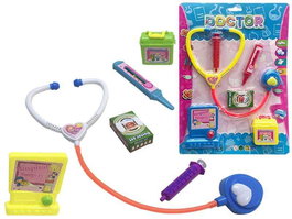 Rama Blister Doctor Set con accesorios surtidos para +3 años, idiomas ES/EN/FR/PT, 25.5x37x3 cm