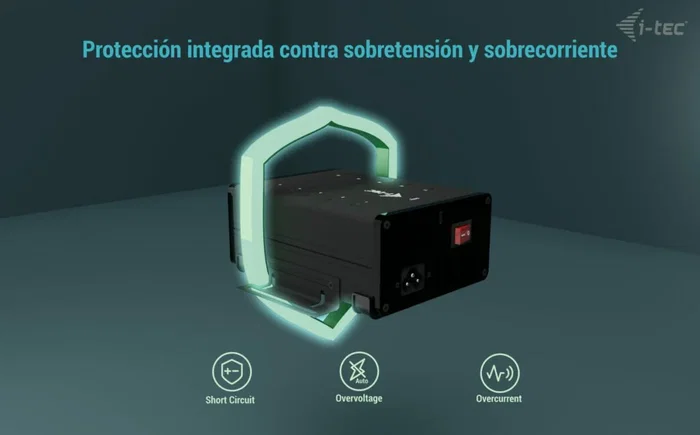 i-tec CACHRGHUB10C HUB de Carga y Datos 10 en 1 con 10 Puertos USB-C, Carga Rápida de 15W, Transferencia 5Gbps, Plug & Play, Negro
