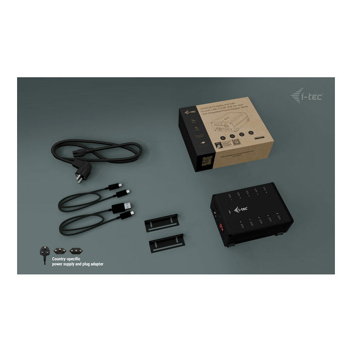 I-tec Hub de carga y datos 10 en 1 con 10 puertos USB-C Negro I-tec Hub de carga y datos 10 en 1 con 10 puertos USB-C Negro