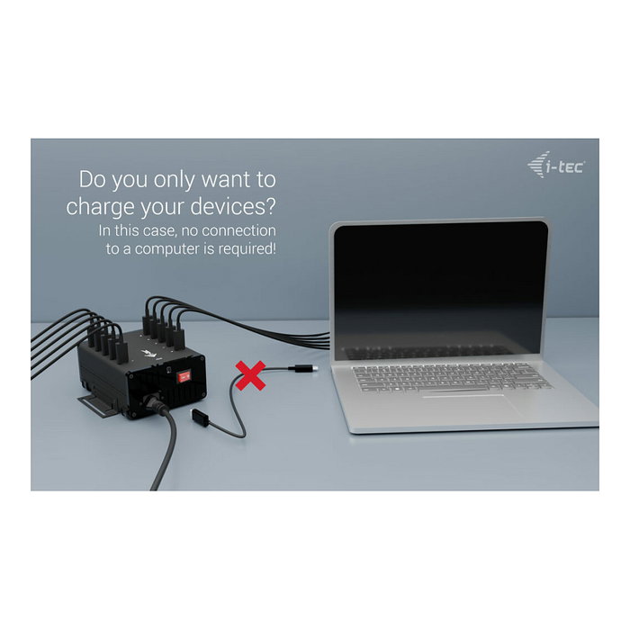 I-tec Hub de carga y datos 10 en 1 con 10 puertos USB-C Negro I-tec Hub de carga y datos 10 en 1 con 10 puertos USB-C Negro