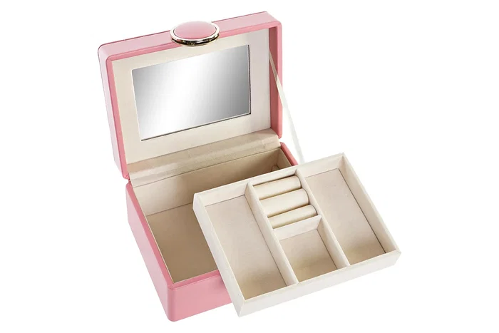 DKD Home Decor Joyero Honda Glam Rosa 23 x 17 x 10 cm DKD Home Decor Joyero Honda Glam Rosa 23 x 17 x 10 cm