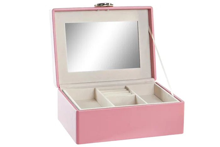 DKD Home Decor Joyero Honda Glam Rosa 23 x 17 x 10 cm DKD Home Decor Joyero Honda Glam Rosa 23 x 17 x 10 cm