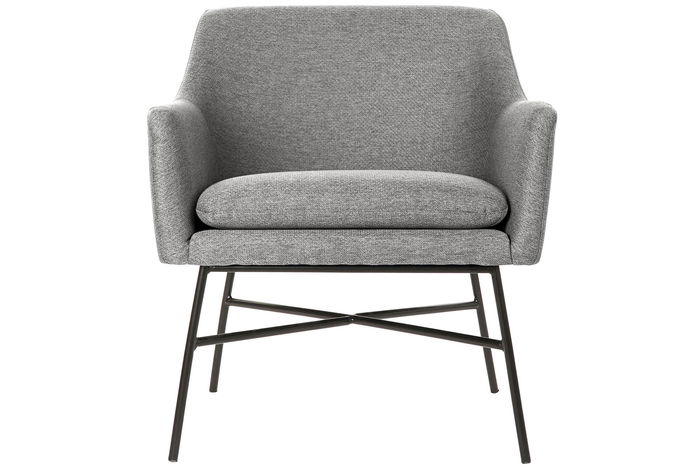 DKD Home Decor Sillón Scandi Gris Claro Negro 62 x 76.5 x 66 cm