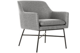 DKD Home Decor Sillón Scandi Gris Claro Negro 62 x 76.5 x 66 cm