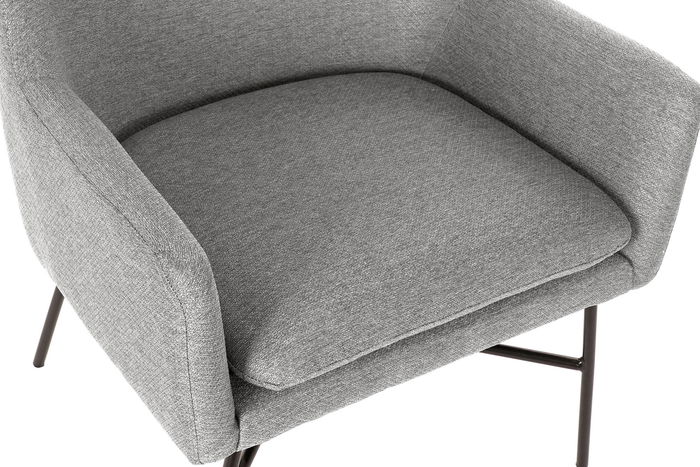 DKD Home Decor Sillón Scandi Gris Claro Negro 62 x 76.5 x 66 cm
