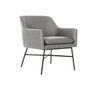 DKD Home Decor Sillón de Poliéster y Metal Gris Claro