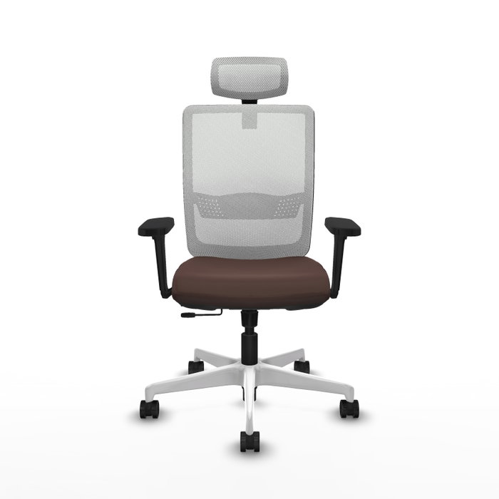 PIQUERAS Y CRESPO Silla de oficina Haches con mecanismo Sincro/Traslack Marrón y Blanco