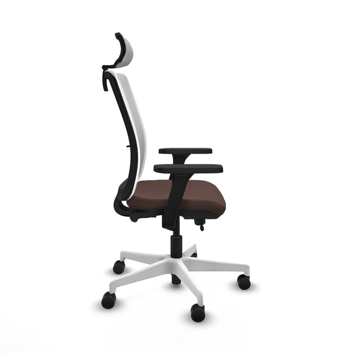 PIQUERAS Y CRESPO Silla de oficina Haches con mecanismo Sincro/Traslack Marrón y Blanco
