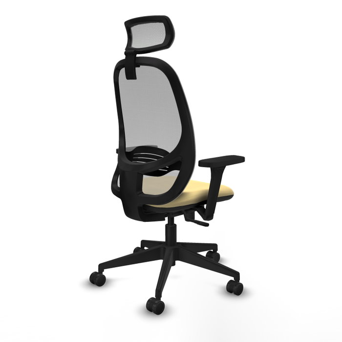 PIQUERAS Y CRESPO Silla de oficina Cilanco con mecanismo Sincro, Crema y Gris PIQUERAS Y CRESPO Silla de oficina Cilanco con mecanismo Sincro, Crema y Gris